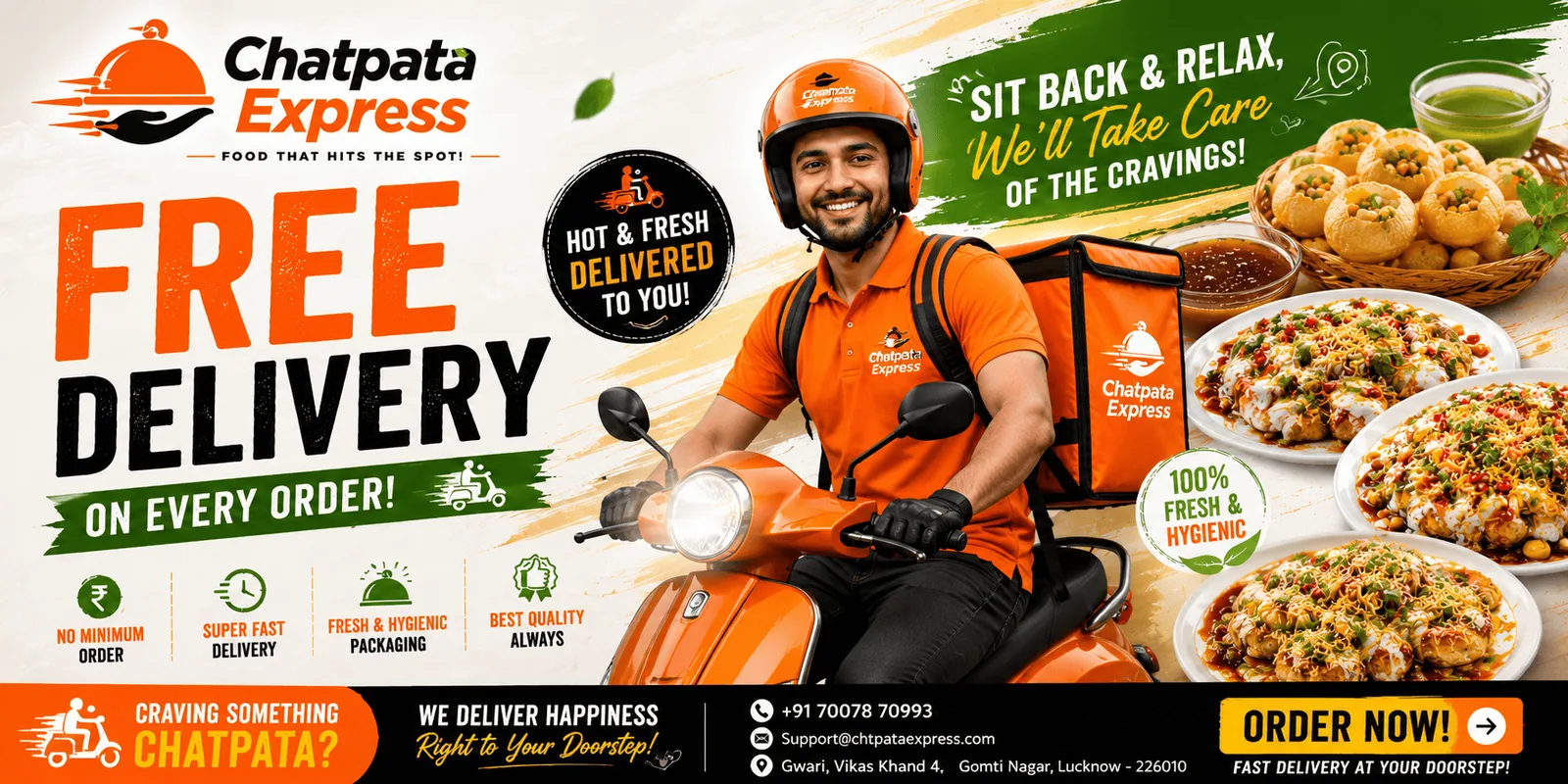 Chatpata Express — free delivery on every order